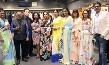 रियाज गांगजी ऑफ लिबास स्टोर्स ने भारत में पहली बार जापानी सिल्क साड़ी कलेक्शन का अनावरण किया