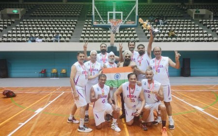 टीम इंडिया (खेलो मास्टर्स) पुरुषों की 50+ की टीम ने कोलंबो, श्रीलंका में 'श्रीलंका मास्टर्स बास्केटबॉल टूर्नामेंट' का खिताब जीता